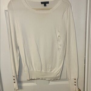 Ann Taylor Cream Knit Sweater